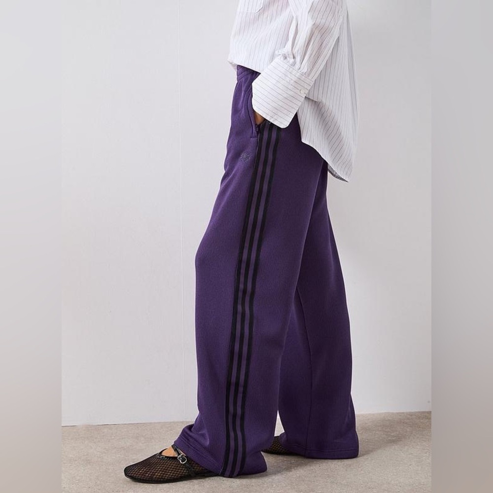Adidas Women's Purple Firebird Wide-Leg Pants - Picture 2 of 12